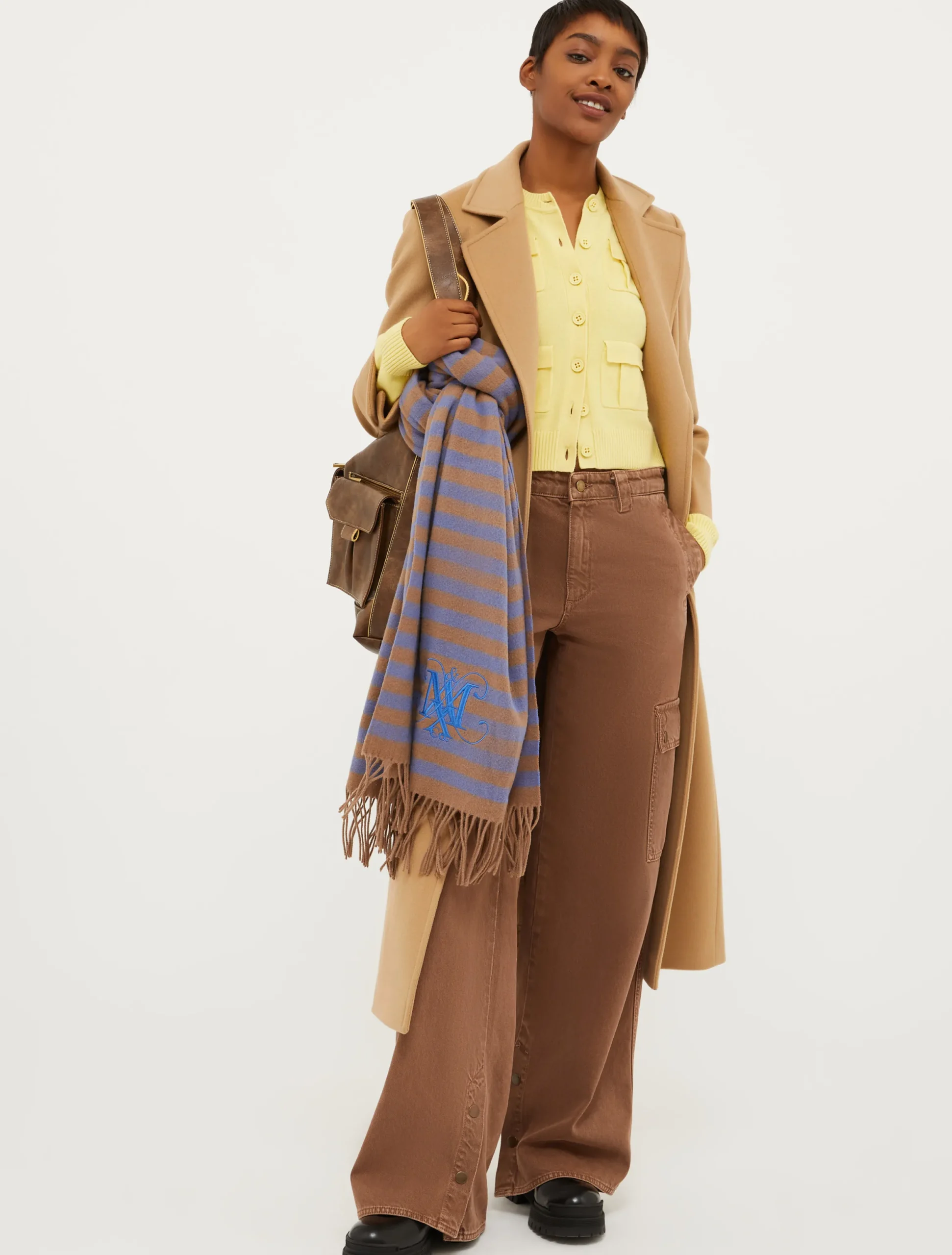 Striped wool stole
