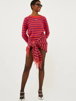 Striped wool stole