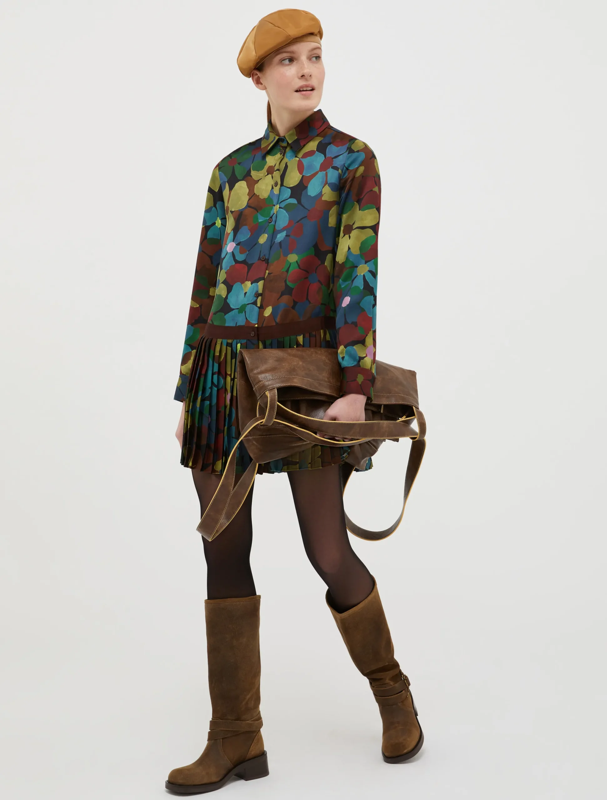 Suede biker boots
