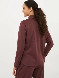 Suede-jersey shirt