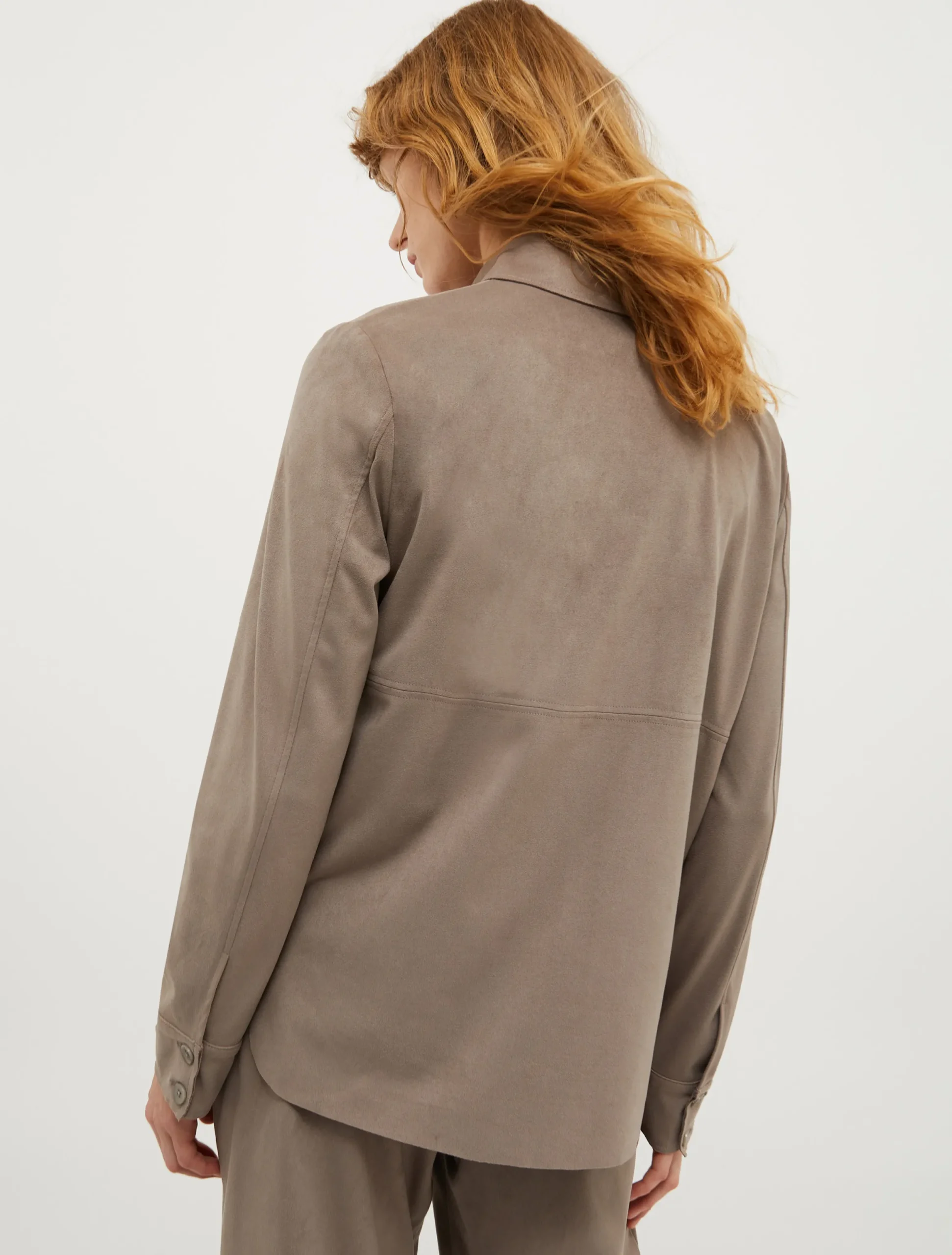 Suede-jersey shirt