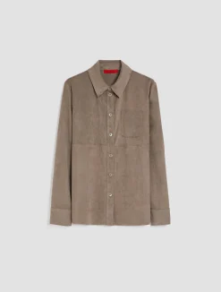 Suede-jersey shirt