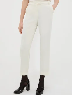Tapered stretch-crepe trousers