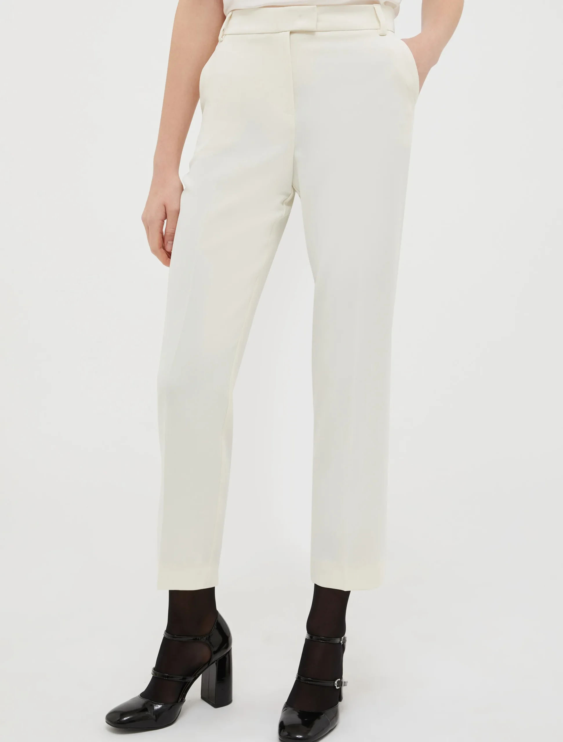 Tapered stretch-crepe trousers