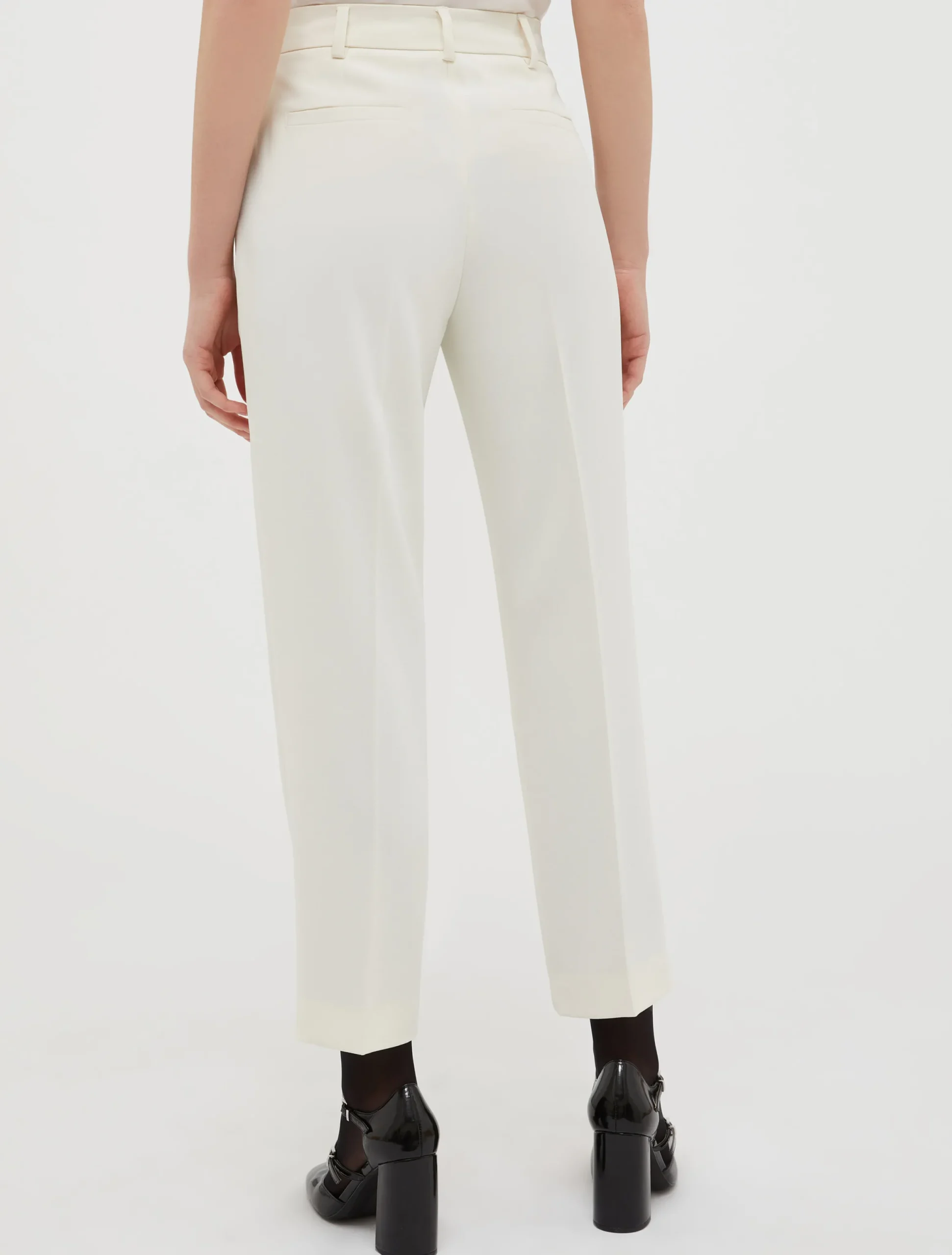Tapered stretch-crepe trousers