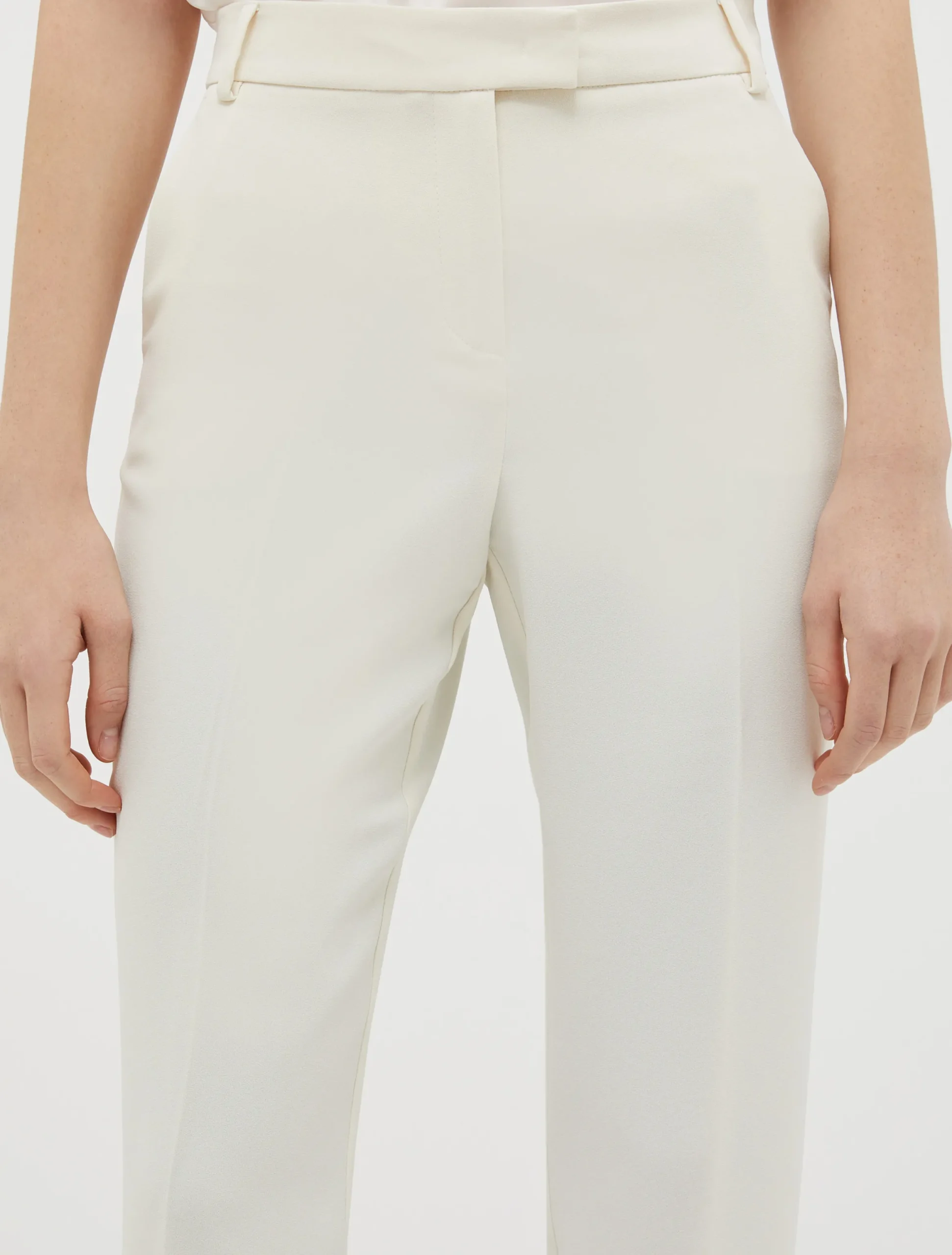 Tapered stretch-crepe trousers