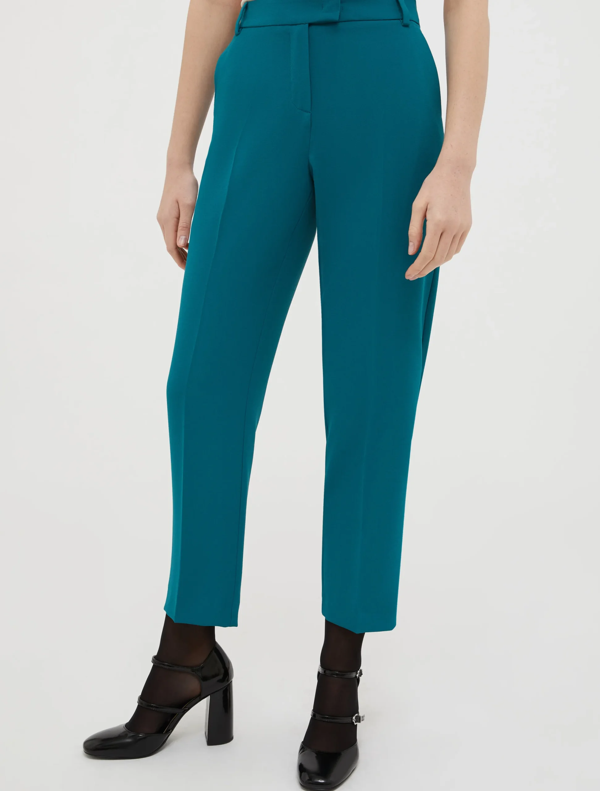 Tapered stretch-crepe trousers