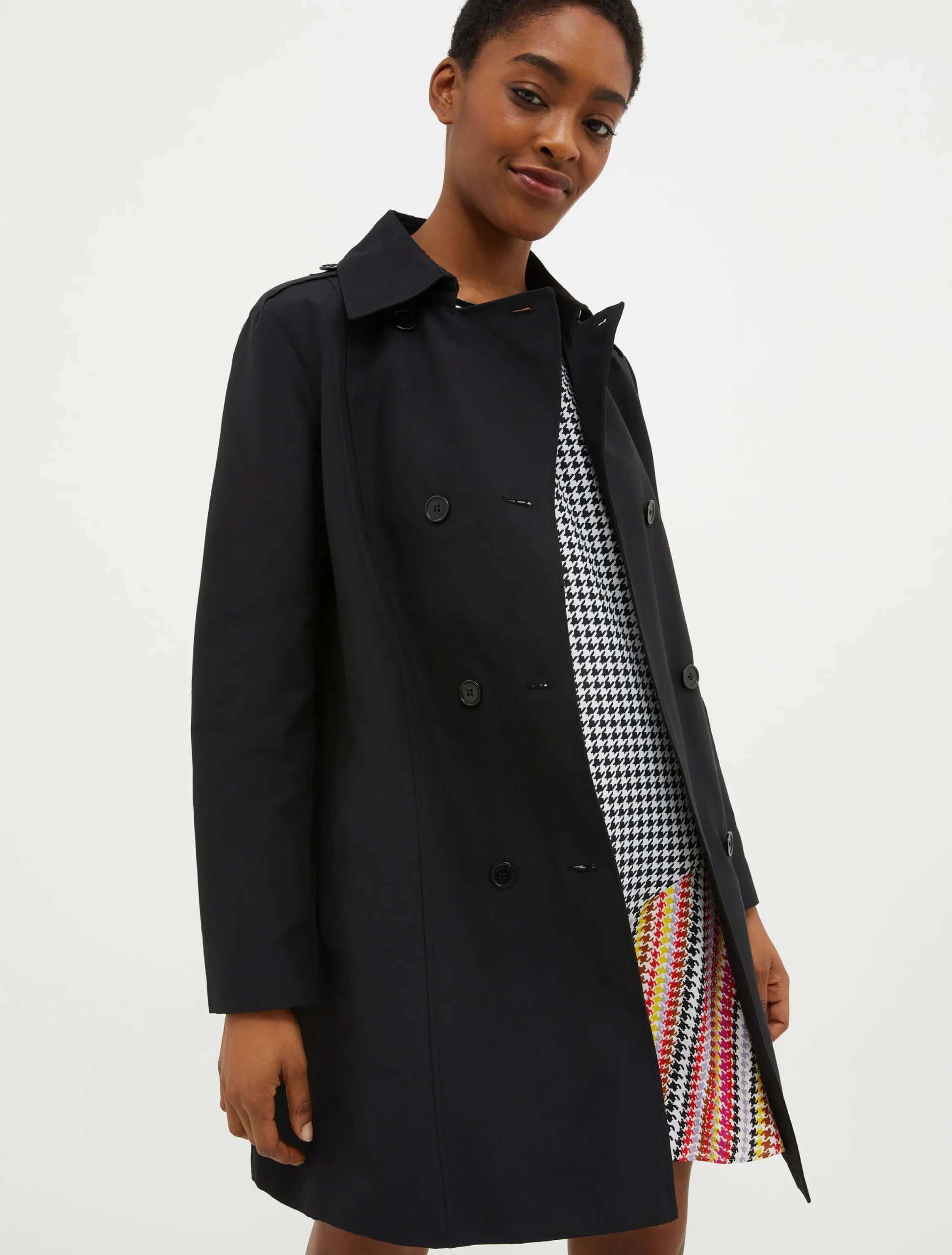 Technical-cotton trench coat
