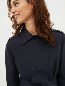 Technical-cotton trench coat