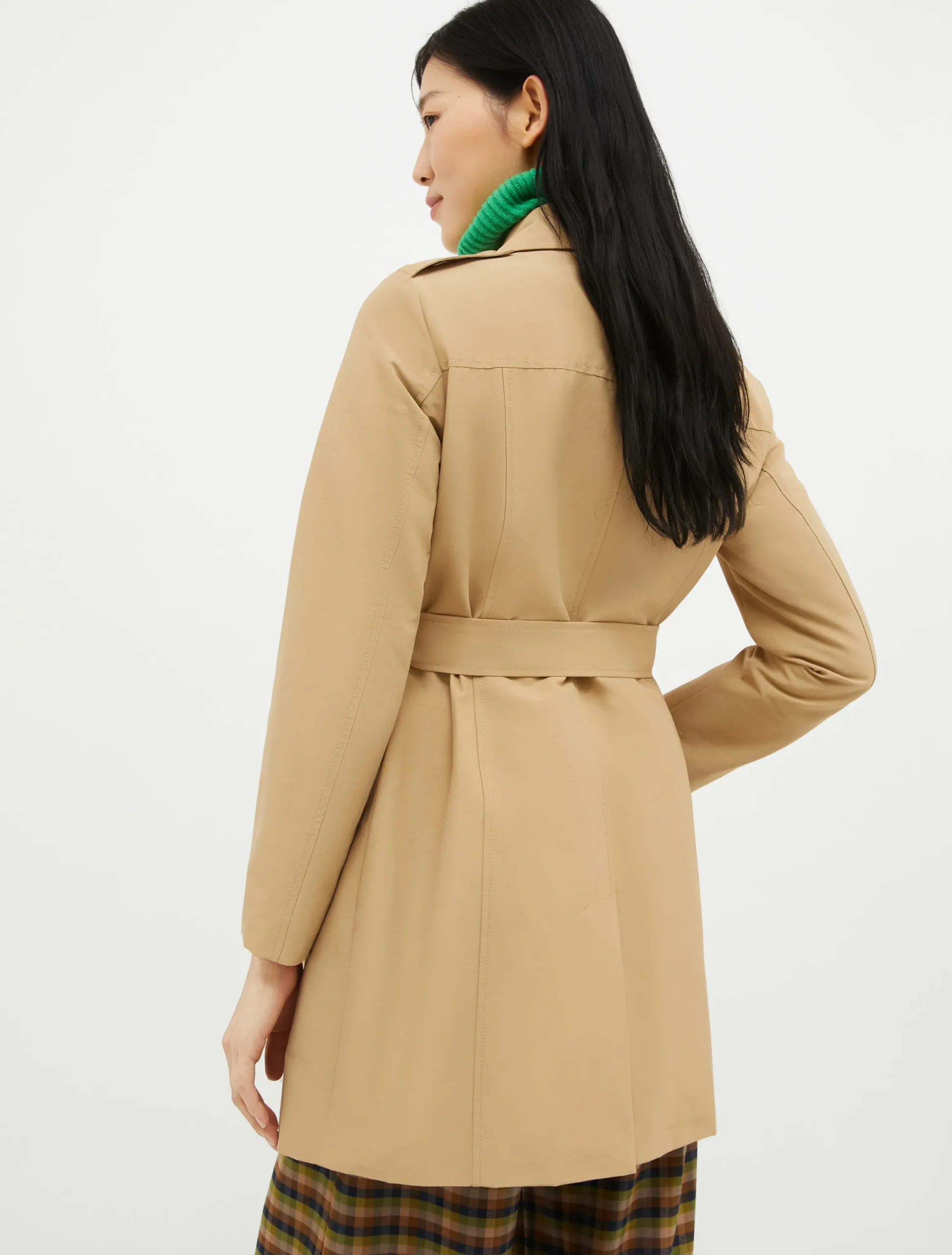 Technical-cotton trench coat