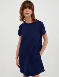 Textured stretch-jersey dress
