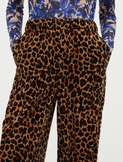Textured velvet trousers