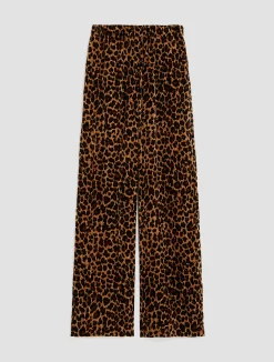 Textured velvet trousers