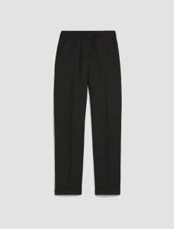 Turn-up slim-fit trousers