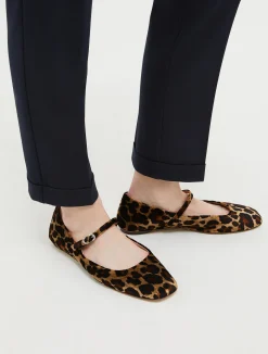 Turn-up slim-fit trousers