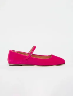 Velvet ballet flats