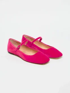 Velvet ballet flats