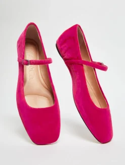 Velvet ballet flats
