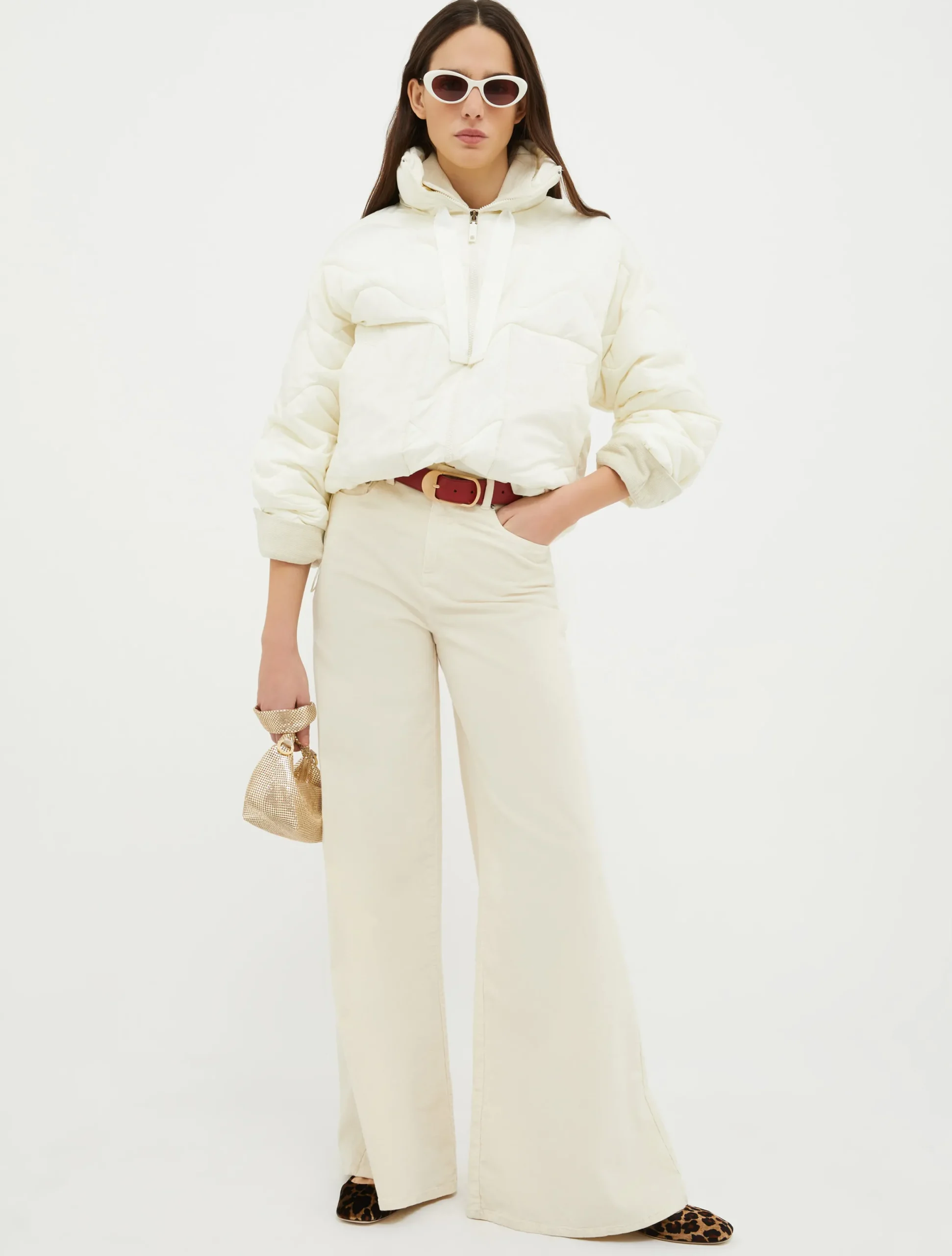 Velvet palazzo trousers