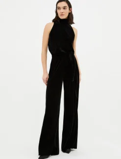 Velvet-jersey jumpsuit