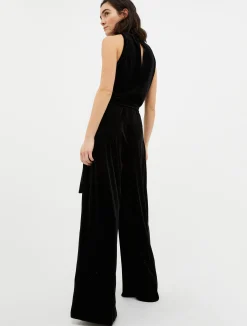 Velvet-jersey jumpsuit