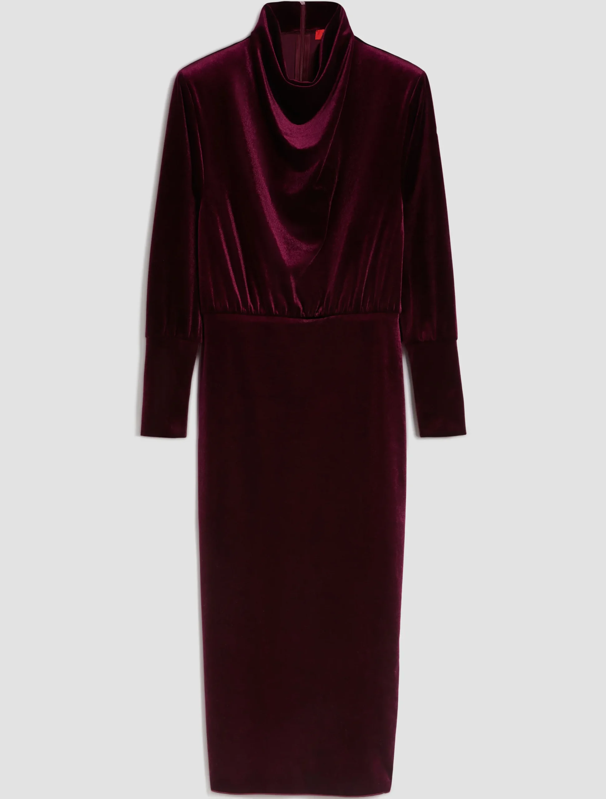 Velvet-jersey midi dress