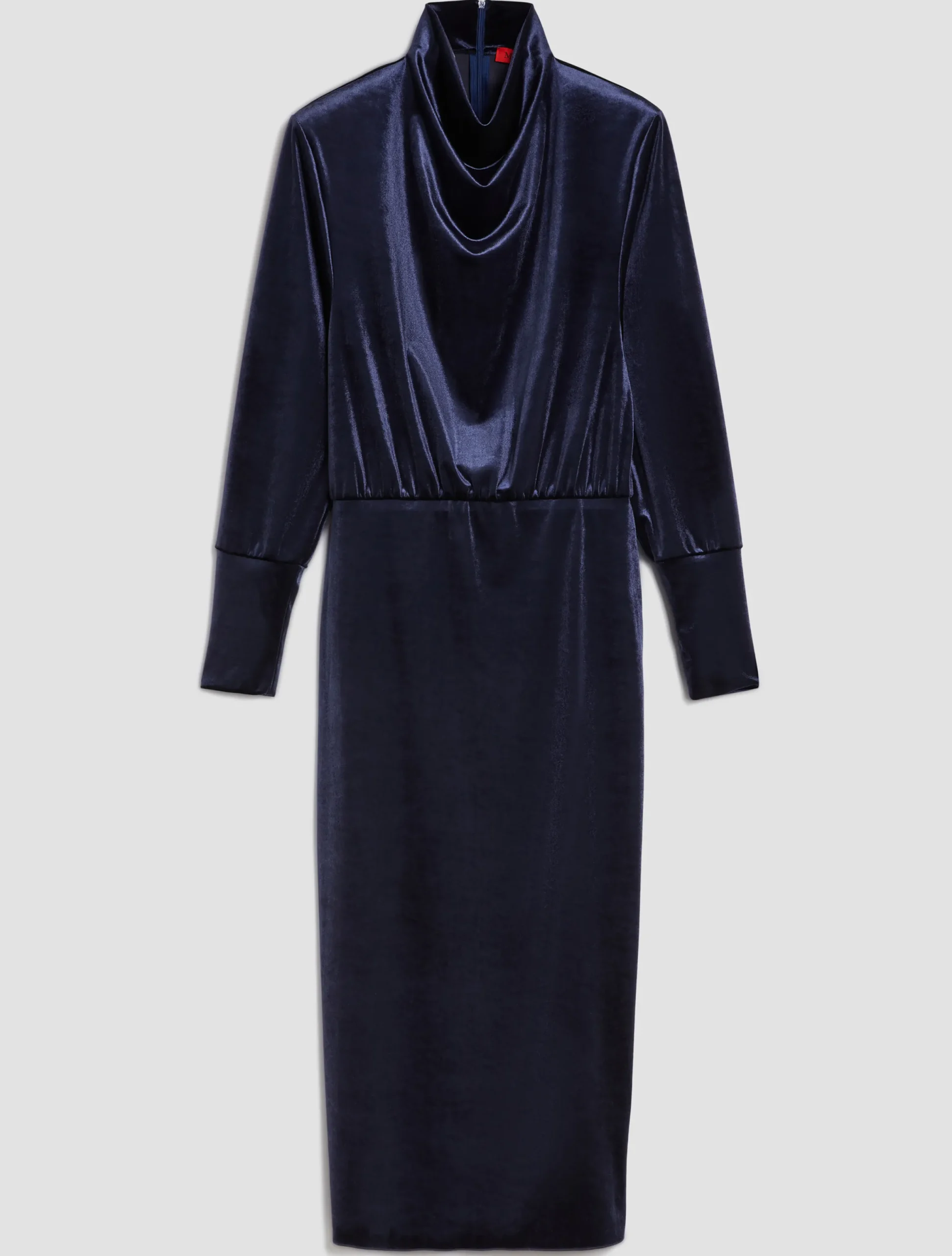 Velvet-jersey midi dress