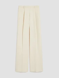 Wide-fit flannel trousers