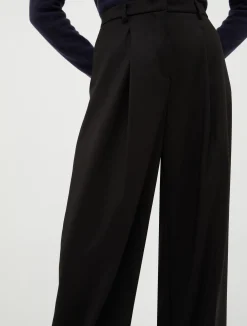 Wide-fit flannel trousers