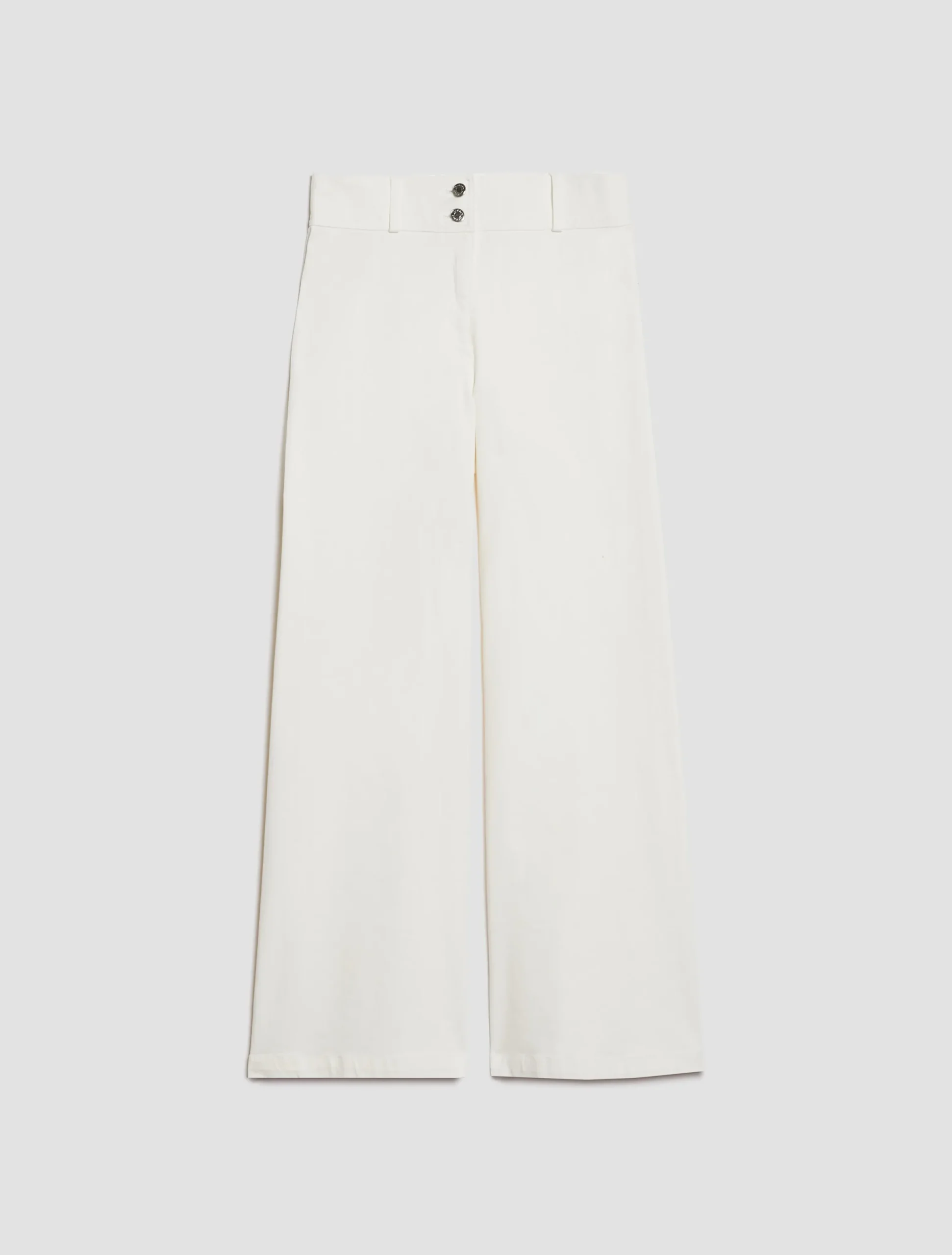 Wide-leg cotton-drill trousers
