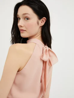 Wide-leg envers-satin jumpsuit