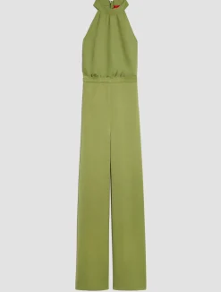 Wide-leg envers-satin jumpsuit