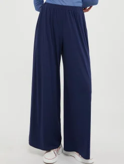 Wide-leg jersey trousers