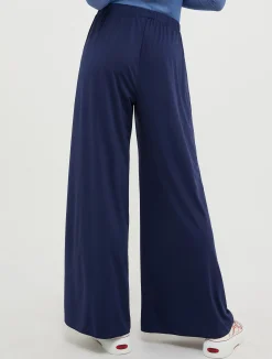 Wide-leg jersey trousers