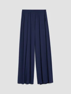 Wide-leg jersey trousers