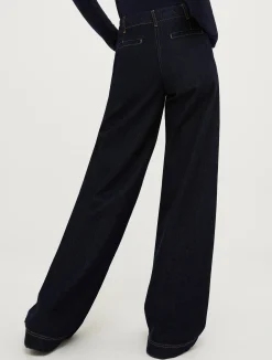 Wide-leg palazzo jeans