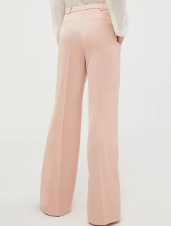 Wide-leg satin trousers