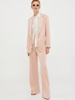 Wide-leg satin trousers