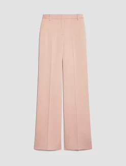 Wide-leg satin trousers