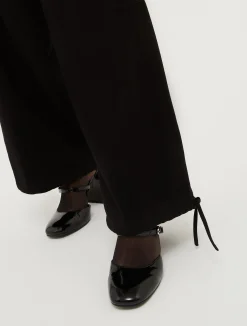 Wide-leg twill cargo trousers