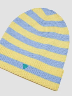 Wool beanie with heart KID