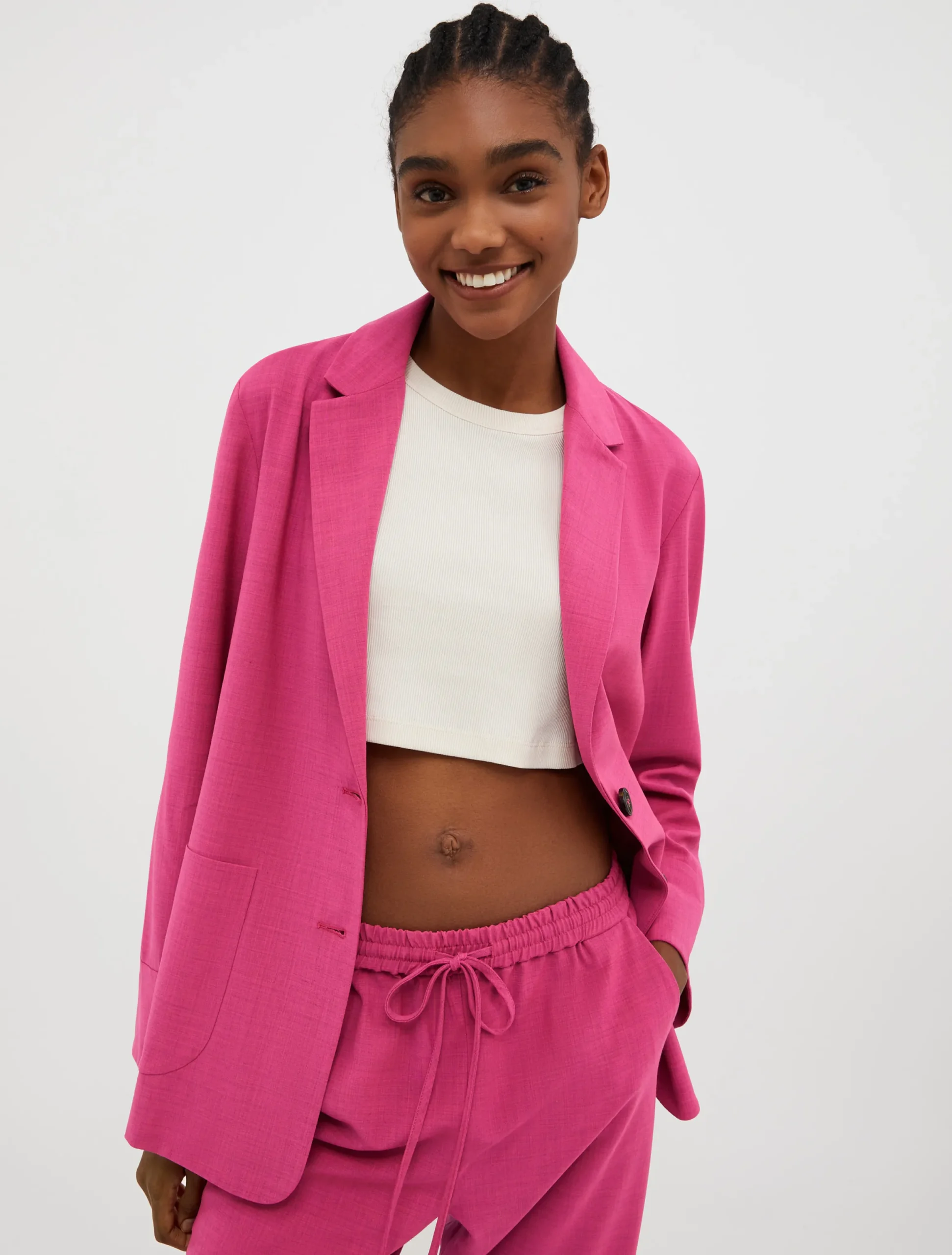 Wool-blend blazer