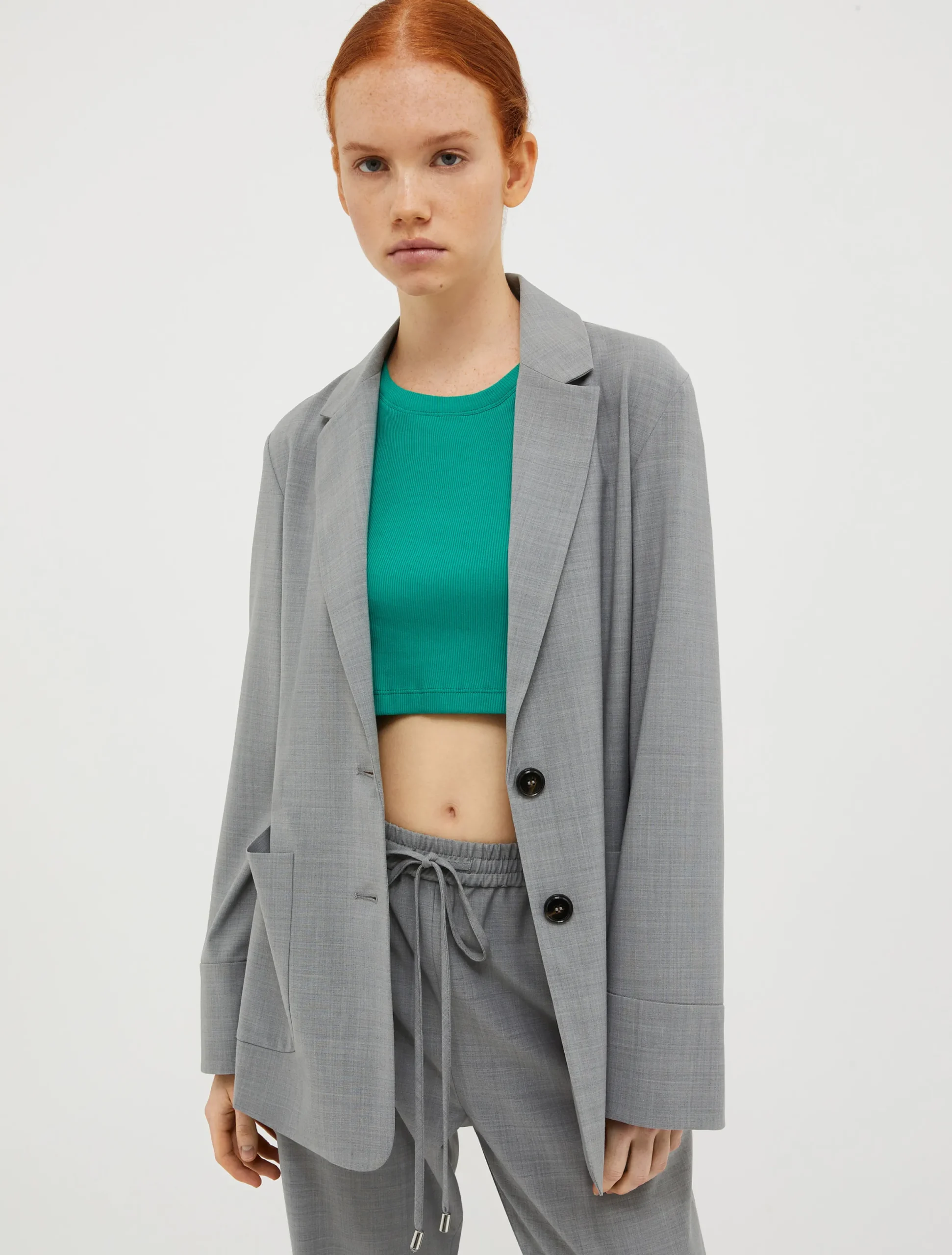 Wool-blend blazer