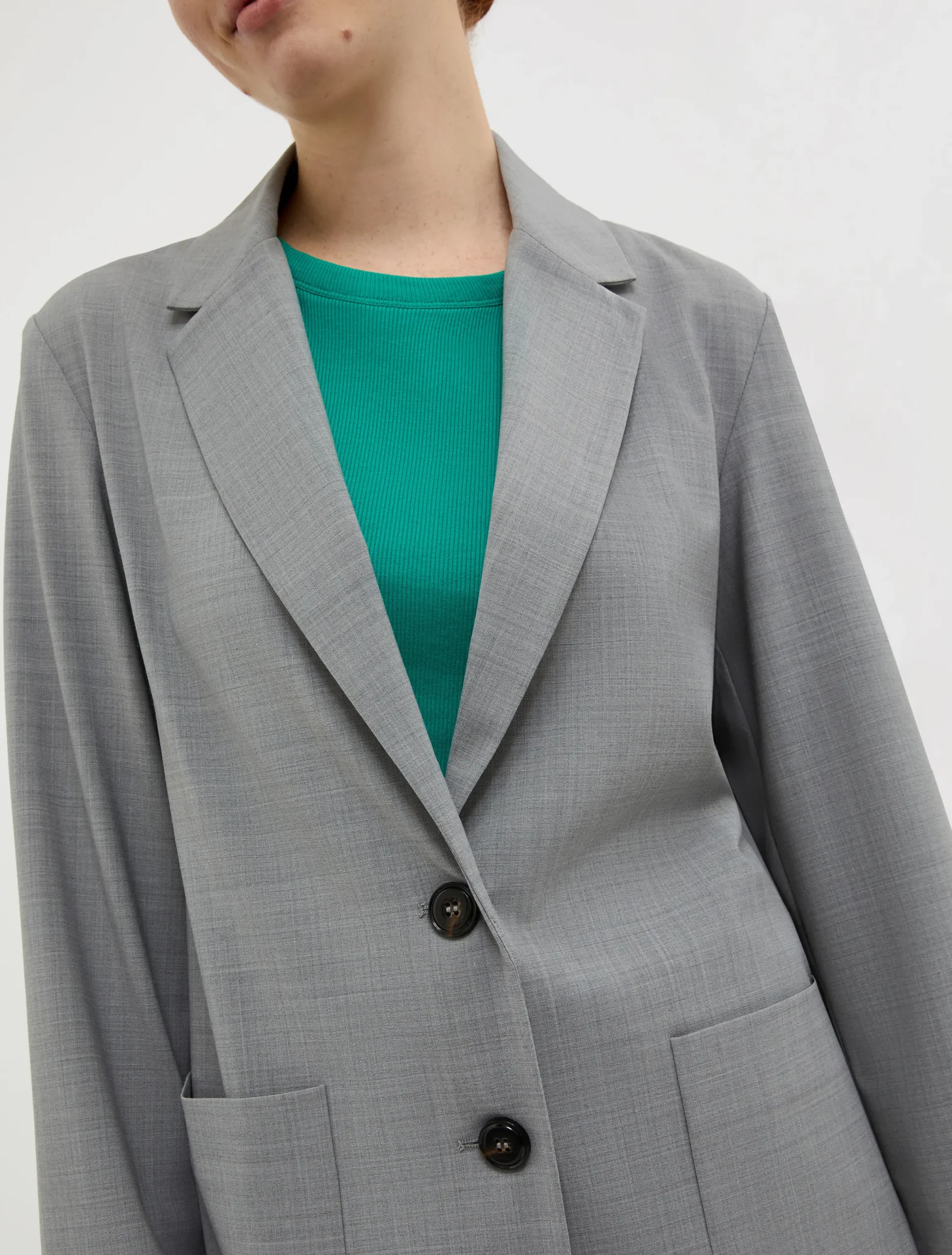Wool-blend blazer