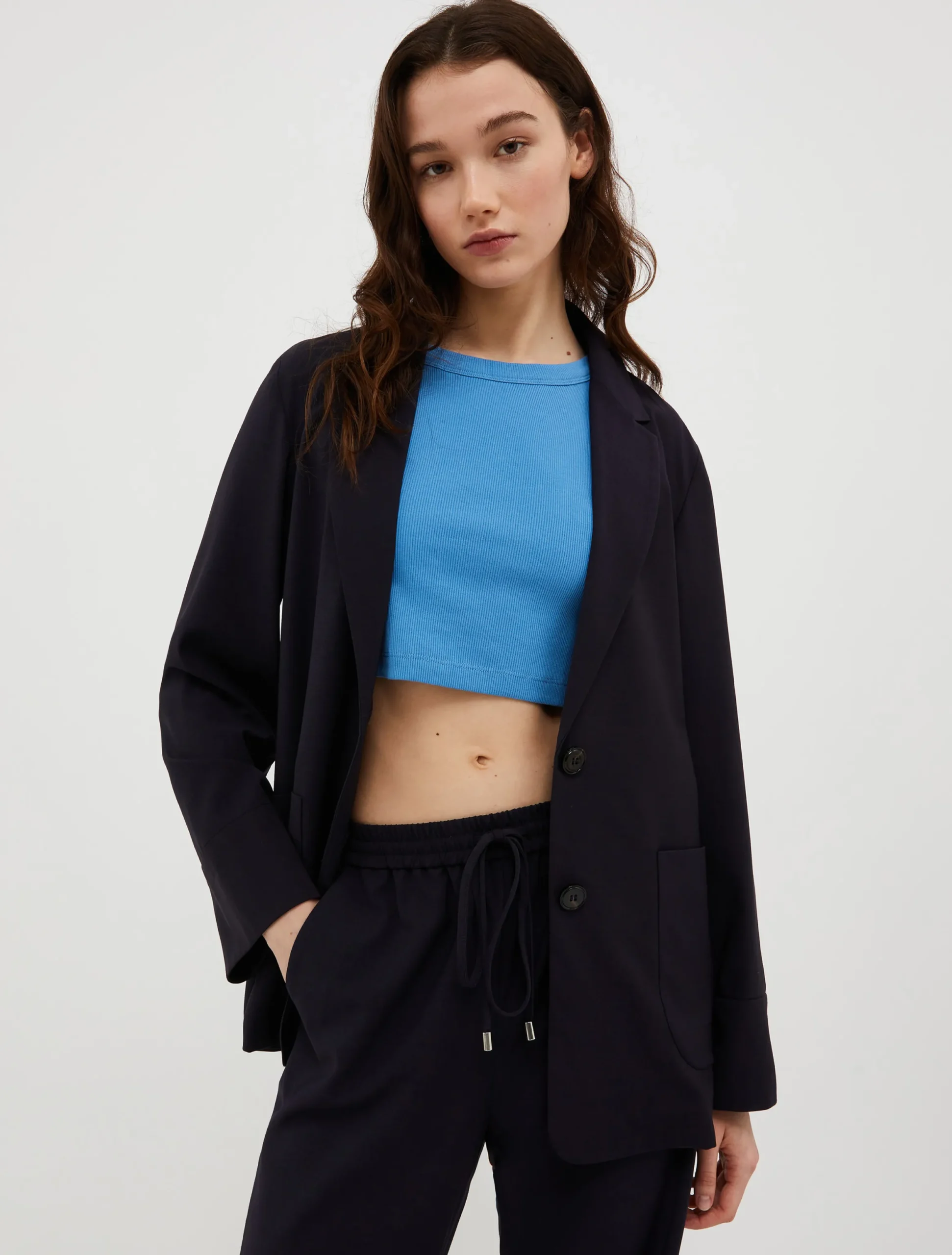 Wool-blend blazer