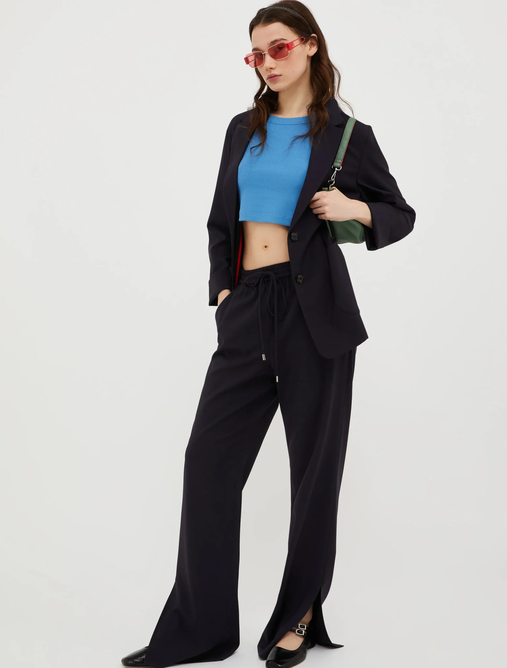 Wool-blend blazer