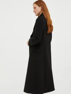 Wool-blend midi coat