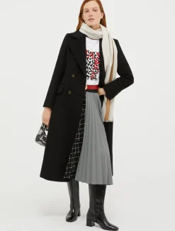 Wool-blend midi coat