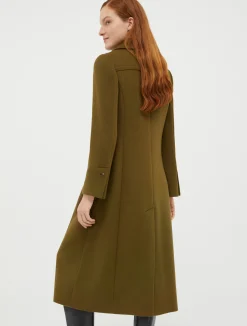 Wool-blend midi coat