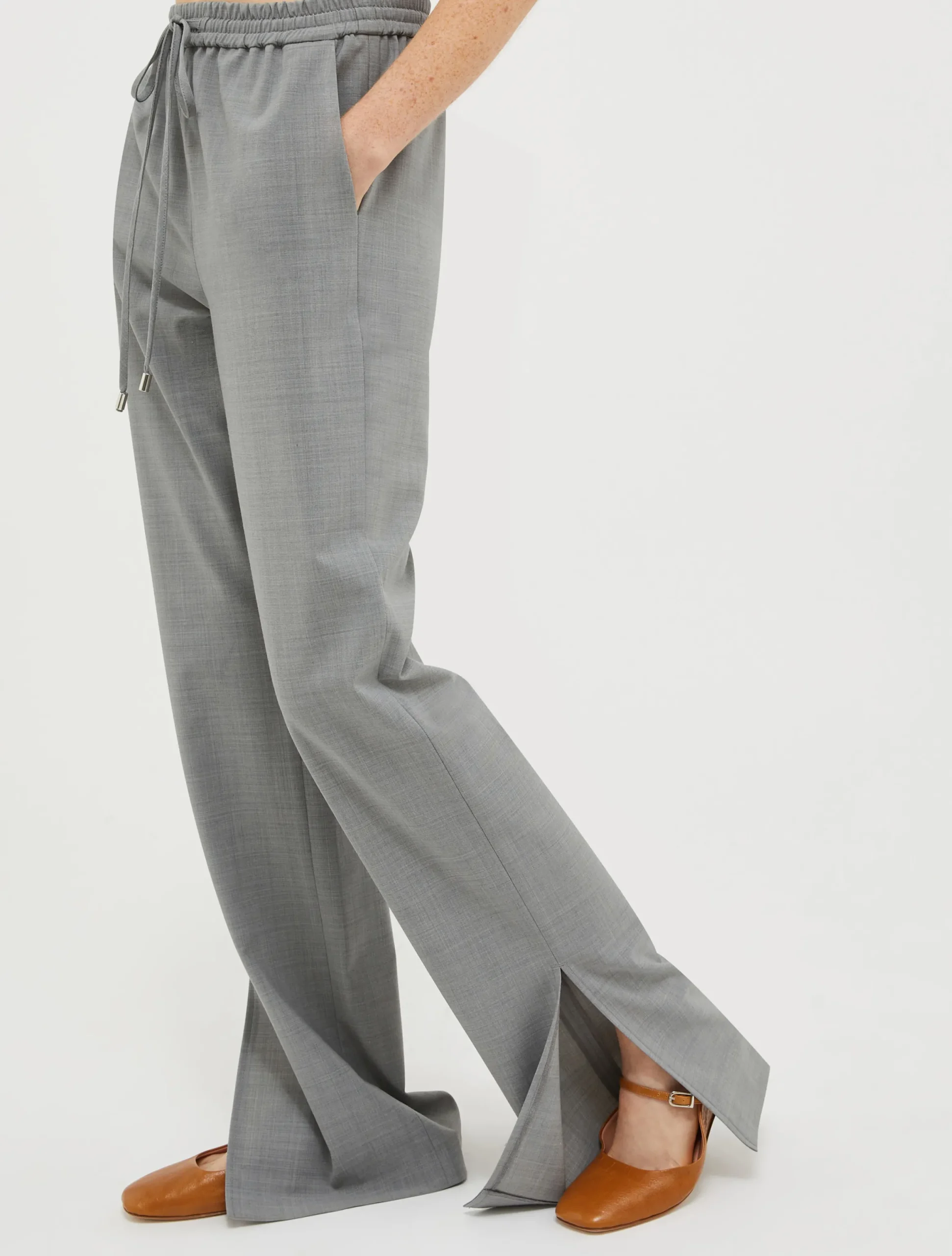 Wool-blend trousers